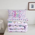 thumbnail image 5 of Manfei Kawaii Alphabet K Print Queen Comforter Set,Sweet Donut Comforter Sets Queen,Purple,Polkadot Reversible,3-Piece,1 Comforter and 2 Pillowcases, 5 of 7