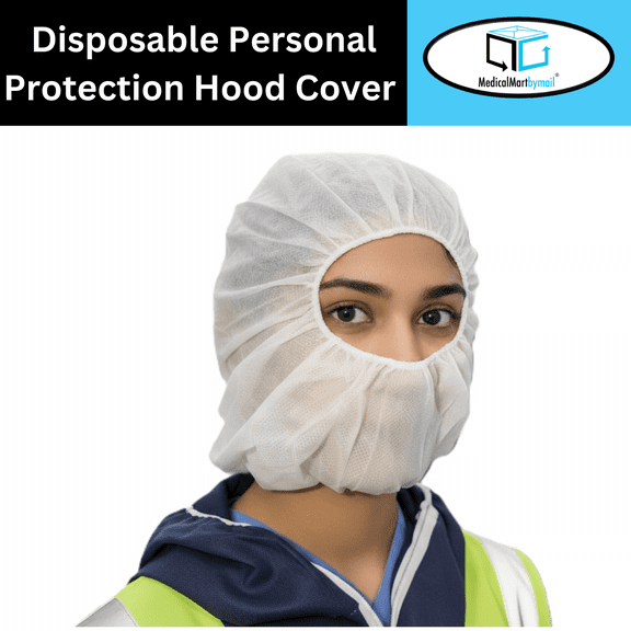 Disposable Personal Protection - Hood - White - Shield Safety - 21" - 2000 Pieces - 2 MSTR