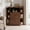 Walnut, variant on iooHug Wooden 6-Cubby Corner Cabinet with USB Ports and Outlets, Industrial Storage Bookshelf for Small Space, Walnut Finish