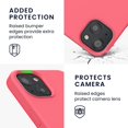 thumbnail image 3 of Étui en Silicone TPU Compatible avec iPhone 13 - Étui Fine avec Finition Douce - Corail Néon, 3 of 8