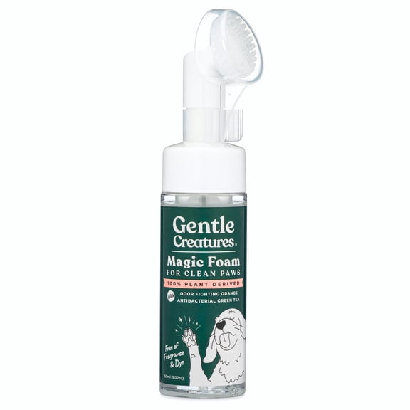 Gentle Creatures Magic Foam Waterless Shampoo Paw Cleaner for Dogs & Cats, Sulfate-Free, Dry Shampoo, 5.07 fl oz Bottle