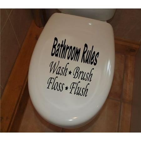Decal ~ BATHROOM RULES: SEAT ~ DECAL, HOME DECOR 9