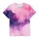 thumbnail image 5 of Blusas y camisas de manga corta con cuello redondo Camiseta estampada de manga corta para niños Cuello redondo Media manga Casual Versátil Top de poliéster para niñas, 5 of 5