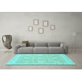 thumbnail image 3 of Ahgly Company Indoor Rectangle Abstract Light Blue Modern Area Rugs, 7' x 10', 3 of 4