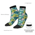 thumbnail image 6 of Pofeuu Tropical Floral Print 30cm Socks, Adult Running Hiking Socks for Youth and Adult, 6 of 7