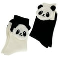 thumbnail image 2 of 2 Paires de Chaussettes Panda Femme Coton Mi-Mollet pour Ados et Femmes Automne Hiver, 2 of 4