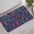 thumbnail image 2 of Multicolor Feather Pattern Bathroom Rugs Mat,Non Slip Microfiber Bathroom Rug,Rubber Backing,Soft Bathroom Mats for Bathroom Floor,Tub and Shower,17x30in(43x75cm), 2 of 5