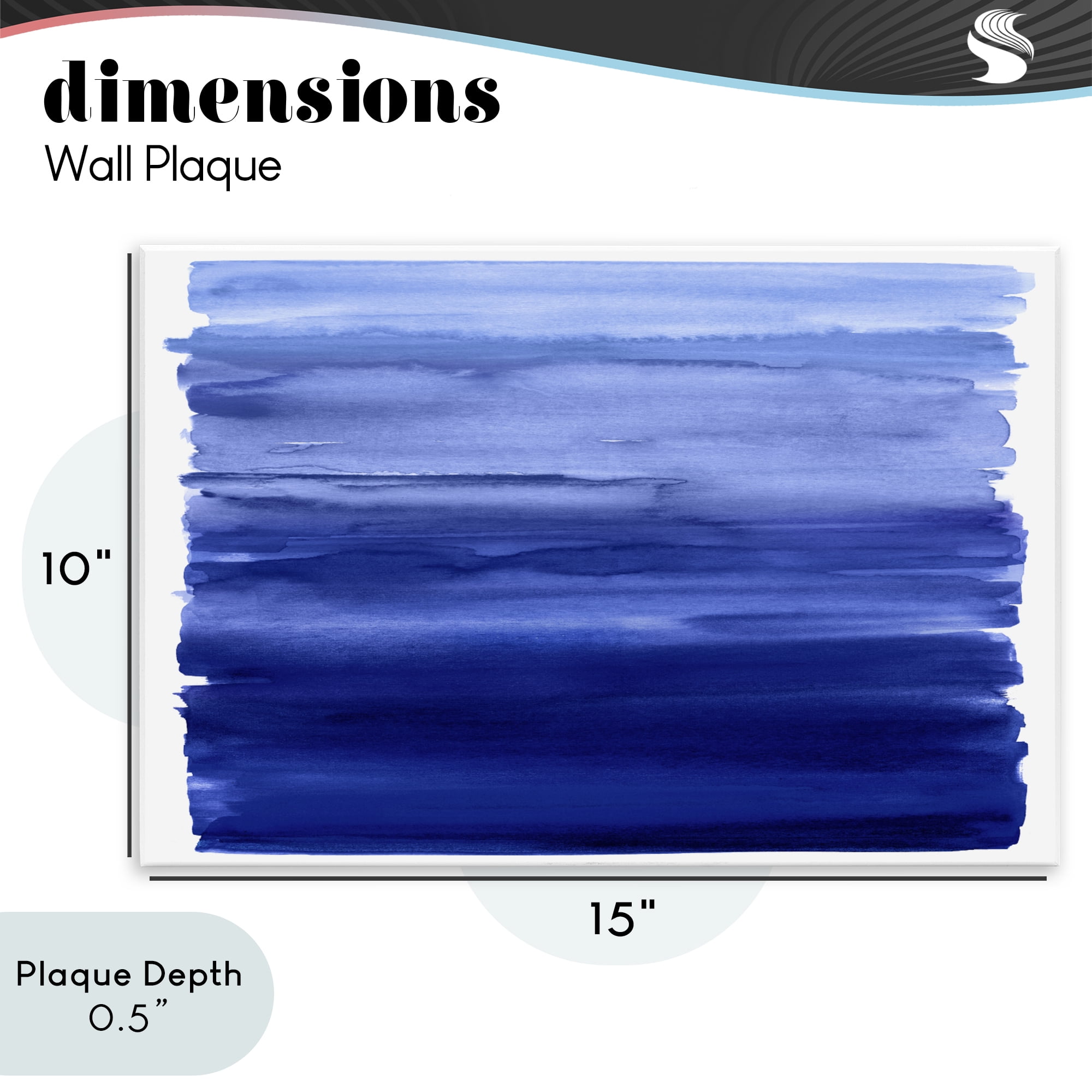 Stupell Industries Oceanic Ombre Blue Wall Plaque Art, design by Allie Corbin