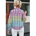 thumbnail image 3 of Chemise à Carreaux Multicolore pour Femmes avec Boutons, 3 of 5