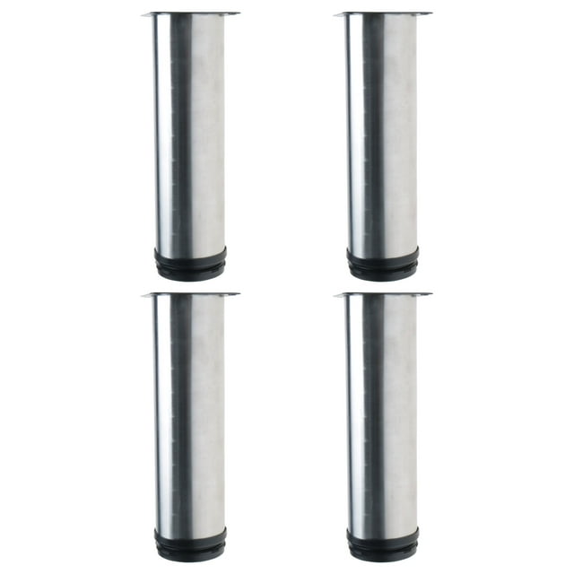 Patas de Muebles de 7 Pulgadas, Pies de Acero Inoxidable, Reemplazo de Patas para Sofá, Armarios, Estantes, Altura Ajustable, 4 Pcs