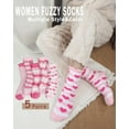 thumbnail image 2 of Fuzzy Socks for Women, Warm Cozy Fluffy Thick Plush Sleeping Slipper Socks Stocking Stuffer Gifts, 2 of 6