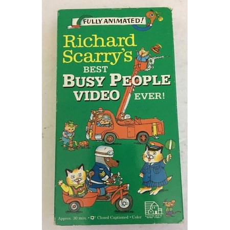 Richard Scarry's Best Busy People Video Ever(VHS)LV 51302-TESTED-RARE-SHIPS N