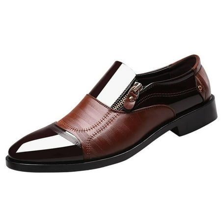 

nsendm Men Shoes Casual Leather Lace up Classical Style Men s Breathable Hollow Hand Stitched Leather Shoes Men Shoes Brown 12
