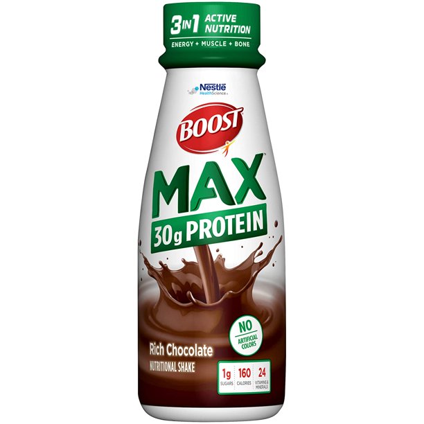 Boost Nutritional Drinks Max High Protein Nutritional Drink, 30g Protein, Rich Chocolate, 11