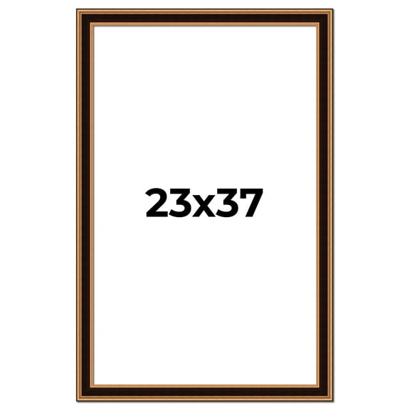 23x37 Frame Gold Brown Plein Air Vintage Solid Wood Picture Frame | 1.75 Inches Moulding Width |