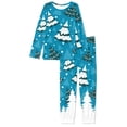 thumbnail image 4 of FKELYI Size XL Women Pjs Set of 2 Durable Christmas Snow Tree Pajamas for Ladies Night Soft Long Sleeve Nightwear for Women Sleepwear, 4 of 5