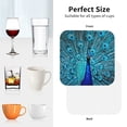 thumbnail image 6 of Kdxio Beautiful Blue Peacock Funny Coasters,4 Pcs Leather Coasters,Housewarming Gifts,Protect Furniture from Water Marks Scratch and Damage, 6 of 6