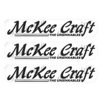 3 McKee Craft Boat Stickers "3D Vinyl Replica" of original