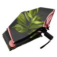 thumbnail image 6 of Flamingo Leaves Rose Compact Sun Umbrella Windproof Travel Umbrellas for Rain Strong Portable UV Protection, 6 of 8