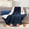 thumbnail image 4 of Garvee Electric Heated Blanket 62"x84" Twin Size with 10 Heating Levels, Fast Heating Soft Sherpa,Machine Washable, Blue, 4 of 8
