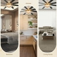 thumbnail image 3 of Bella Depot 72" Modern LED Gold Ceiling Fan 6-Speed Reversible DIY Shape Chandelier With Dimmable Light and Remote Control, 3 of 12