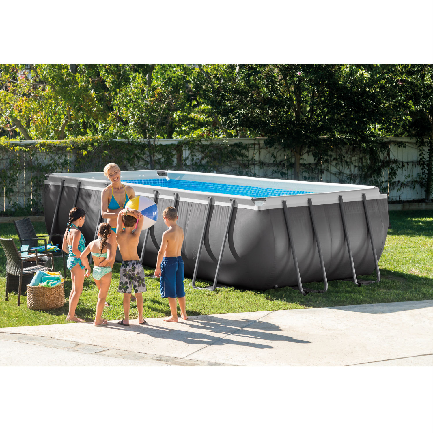 Intex 18ft X 9ft X 52in Ultra XTR Frame Rectangular Pool Set with Sand Filter Pump