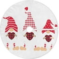 thumbnail image 1 of FMSHPON Love Heart Gnome Xmas Christmas Tree Skirt Stand Mat for Holiday Party Decoration Indoor Outdoor 48 inches, 1 of 6