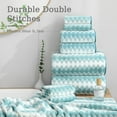 thumbnail image 5 of 4 Piece Bath Towel Set Oversized Bath Sheet 35"x70" Bathroom Towel Extra Large Towel Set Soft Highly Absorbent & Quick Dry Premium Bath Sheet for Bathroom 600GSM Shower Towel Spa Gym Hotel,Aqua, 5 of 9