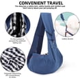 thumbnail image 4 of Dog Carrier Sling - Reversible Puppy Carrier Purse with Storage Pocket, Hand-Free Dog Sling Carrier for Carry Small Dogs and Cats, Travel Safety Harness, Dog and Cat Harness(Blue), 4 of 14