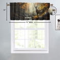 thumbnail image 4 of Forest Deer Curtain Valances Fall Hunting Theme Elk Wild Animal Waterfall Landscapes Window Treatment Valance Curtains for Bathroom 54 by 18 in, 1 Panel, 4 of 6