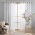 thumbnail image 6 of YEAHMART Emily Voile Sheer Grommet Curtain Panel 1PC, 55"x63", White, 6 of 8