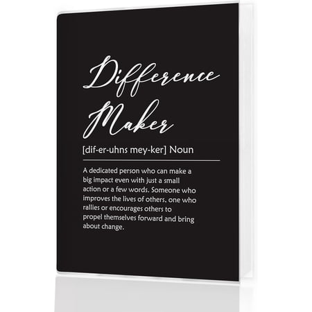 Difference Maker Photo Album 4x6, Appreciation Thank You Gift Memory Book Keepsake, Retirement Gift Small Photo Album Memory Book Keepsake with 18 Pockets Hold 36 Pictures