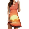 thumbnail image 1 of asddcavvf Robes pour Femmes 2024 Mode Féminine Été Imprimé Sans Manches Boucle Creuse Col en V D, 1 of 5