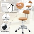 thumbnail image 4 of Silla giratoria Stool FIRAVOE, ajustable de 50 a 68 cm, color marrón camel, 4 of 6