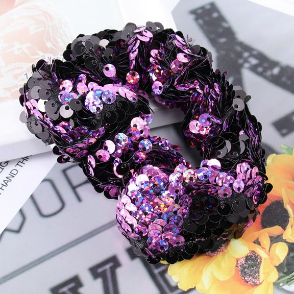 OUNONA Ladies Hair Bands Ponytail Holders Rosy Cloth 1Pack Fashionable Any Occasions