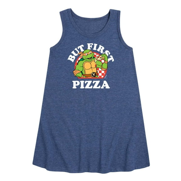 Teenage Mutant Ninja Turtles - But First Pizza - Girls Aline Dress