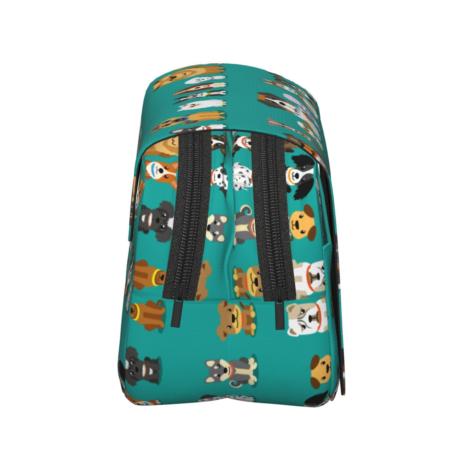 Rateoe Cartoon Dogs Pattern Double Clamshell Pen Case, Storage Organizer with Two Zipper Compartments– Holds Up to 50 Pencils & Pens