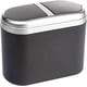 thumbnail image 1 of Mini bote de basura para automóvil con tapa, caja de almacenamiento pequeña para automóvil, contenedor de basura de plástico para vehículos, contenedor de basura con doble tapa para automóvil(dorado), 1 of 5