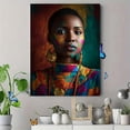 thumbnail image 4 of Vibrant Tribal Face African Woman Portrait Canvas Print, Decor for Living Room, Office, Cafe, Hallway, 4 of 8