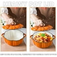 thumbnail image 7 of Pumpkin Dutch Oven Pot with Lid, Enameled Cast Iron Pumpkin Dutch Ovens with Dual Handle for Cooking, Pumpkins Shaped Cast Iron Oven with Lid, for Various Stove, For Stews Soups Baking(A-6.3in/16CM), 7 of 7