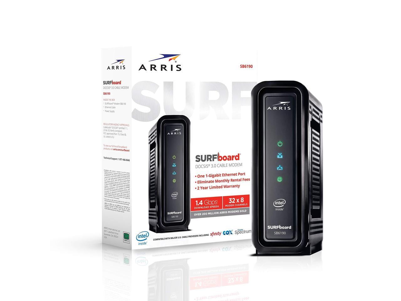 ARRIS SURFboard SB6190 DOCSIS store 3.0 Cable Modem, Approved Cox, Spectrum, Xfinity