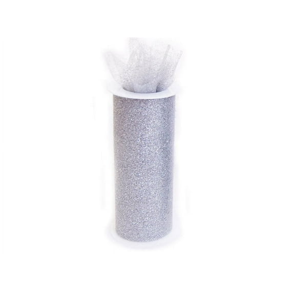 2X 6" Glitter Tulle Roll Spool - Wedding Bow Decoration Craft 10 Yard-21 Colors Available