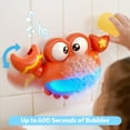 thumbnail image 3 of lalalark Bath Toy for Toddler,Baby Bathtub Toy, Crab Bubble Machine with Music, LED Light Up , Bathtime Fun Birthday Gift 2-4 Years, 3 of 8