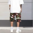thumbnail image 5 of Dresfit Cargo Shorts for Men Long Drawstring Camo Shorts 2026 Summer Stretch Hiking Sweat Shorts Big and Tall Camouflage Wide Leg Outdoor Carpenter Shorts S, 5 of 6