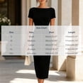 thumbnail image 4 of AHTJRT Women's Summer Dresses Boat Neck Short Sleeve Sheath Business Bodycon Midi Dress Elegant Wrap Office Cocktail Ball Gowns Wine M, 4 of 8