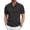 Black, variant on Men Casual Henley Tee Shirt Short Sleeve Band Collar Summer Beach Textured T-Shirt