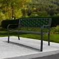 thumbnail image 2 of XYTREW 50" Outdoor Bench Metal with Floral Back, Garden Bench Front Porch Bench for Yard Patio Entryway Park Outside, 800lb Capacity-Black, 2 of 18