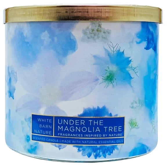 Bath and Body Works White Barn Nature UNDER the MAGNOLIA TREE 3-Wick Candle (14.5 oz / 411 g)