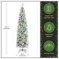 thumbnail image 4 of National Tree Company 7.5 ft Acacia Flocked Artificial Christmas Tree, Unlit, Hinged Branches, Includes Metal Stand, 4 of 8