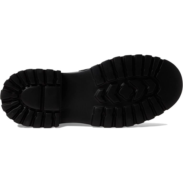 Steve Madden Cleo Black Chunky Lug Sole Curb Chain Round Toe Boots Mens Sz 10 Steve Madden Cleo Black Leather Chunky Lug Sole Curb Chain  main image 3